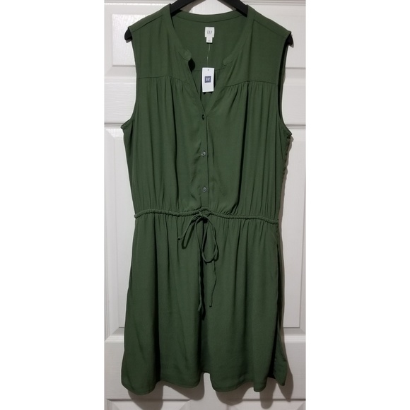 ❌SOLD❌⚡SALE⚡🎀NWT🎀 GAP Sleeveless Shirt Dress - Picture 3 of 5